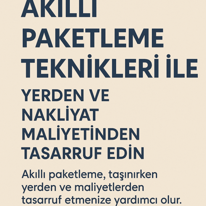 Akıllı Paketleme Teknikleri ile Yerden ve Nakliyat Maliyetinden Tasarruf Edin