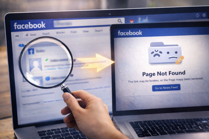 Facebook'ta Sayfa Bulunamıyor Ama Aramada Çıkıyor Eski URL yönlendirmesi