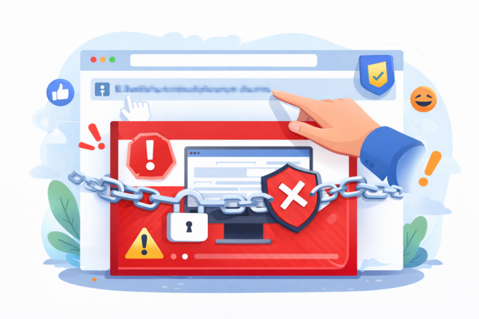 Facebook'ta Paylaşılan Linkler Tıklanmıyorsa Tarayıcı güvenli gezinme blokları