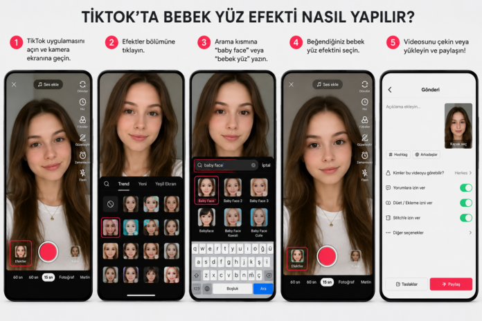 TikTok’ta Bebek Yüz Efekti Nasıl Yapılır